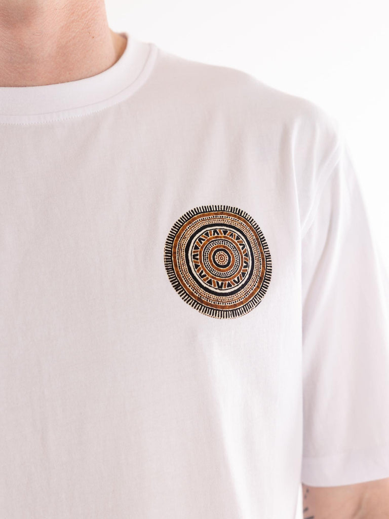 T-shirt uomo bianca stampa etnica TSR NAPOC BIANCO TOOCO 