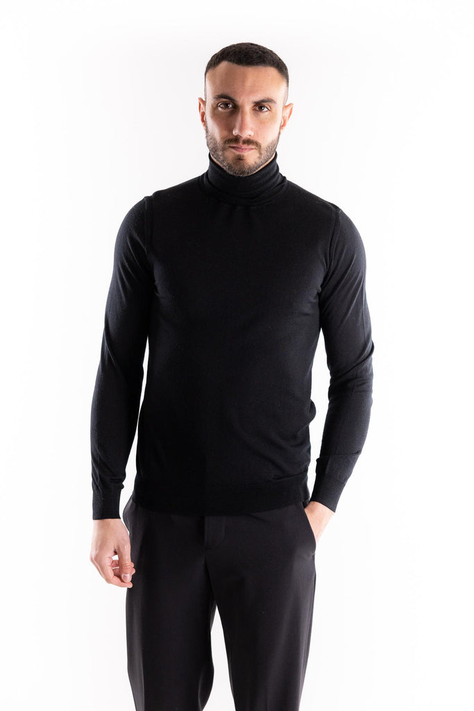 Maglia lupetto finezza 16 blu scuro A003 NERO PAOLO PECORA 