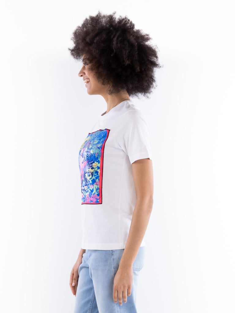 T-shirt donna Flamingo dance bianca ORGA FLAMINGO DANCE BASTILLE 