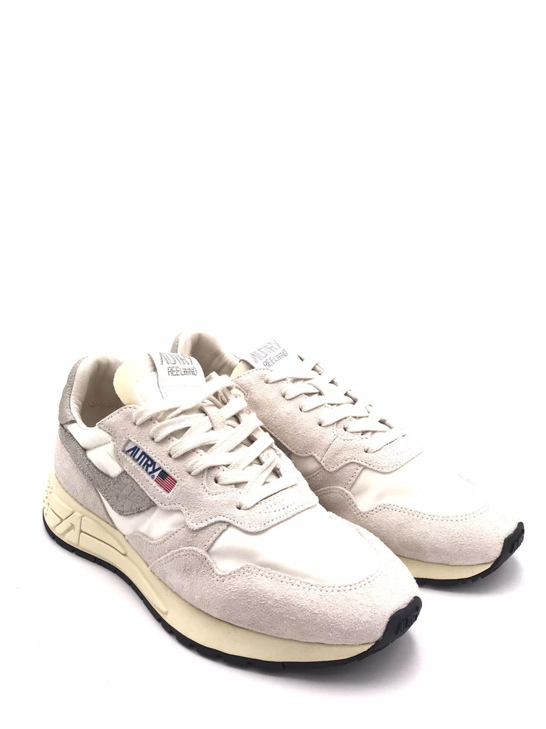 Sneakers Reelwind low in suede, nylon e pelle bianca con dettagli grigio chiaro WWLM-NC04 BIANCA AUTRY 