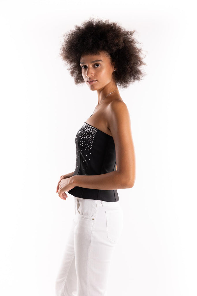 Top nero con strass 2523166062200 NERO MARELLA 