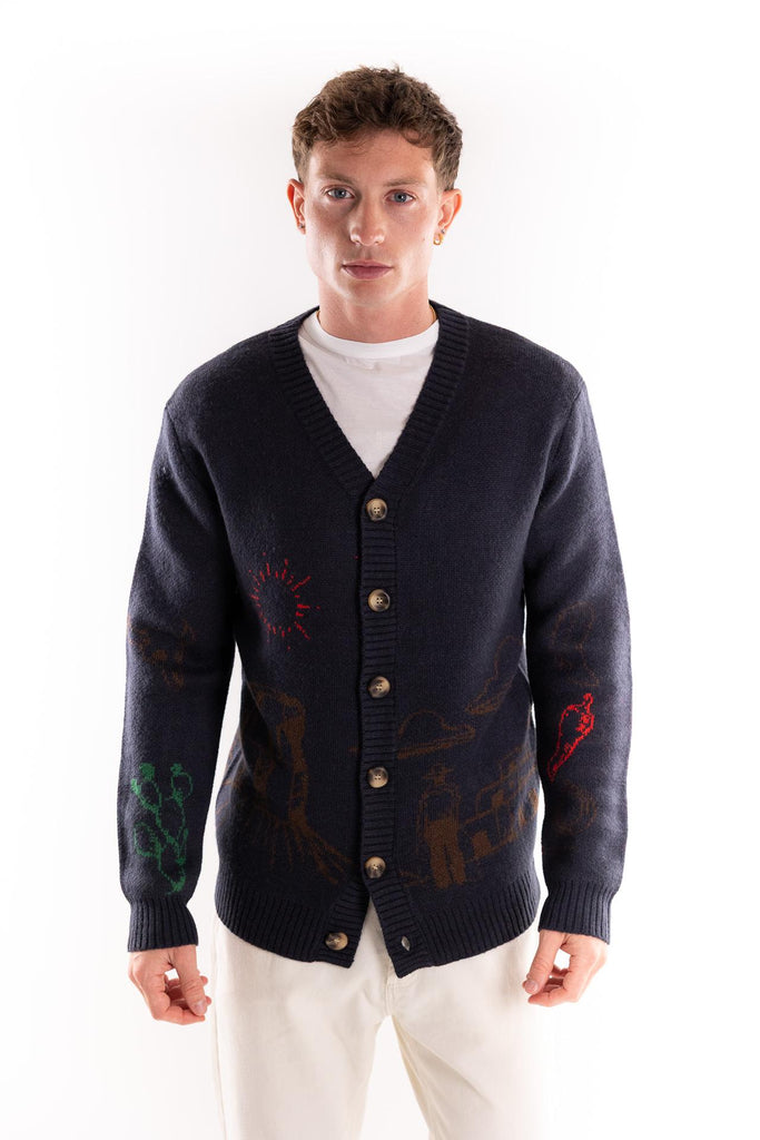Maglia cardigan Cowbo blu TOCOM VRS COWBOBLU TOOCO 