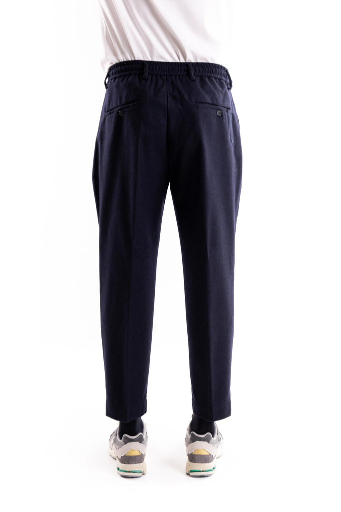 Pantalaccio in tessuto misto lana blu W5U101 BLU THE EDITOR 