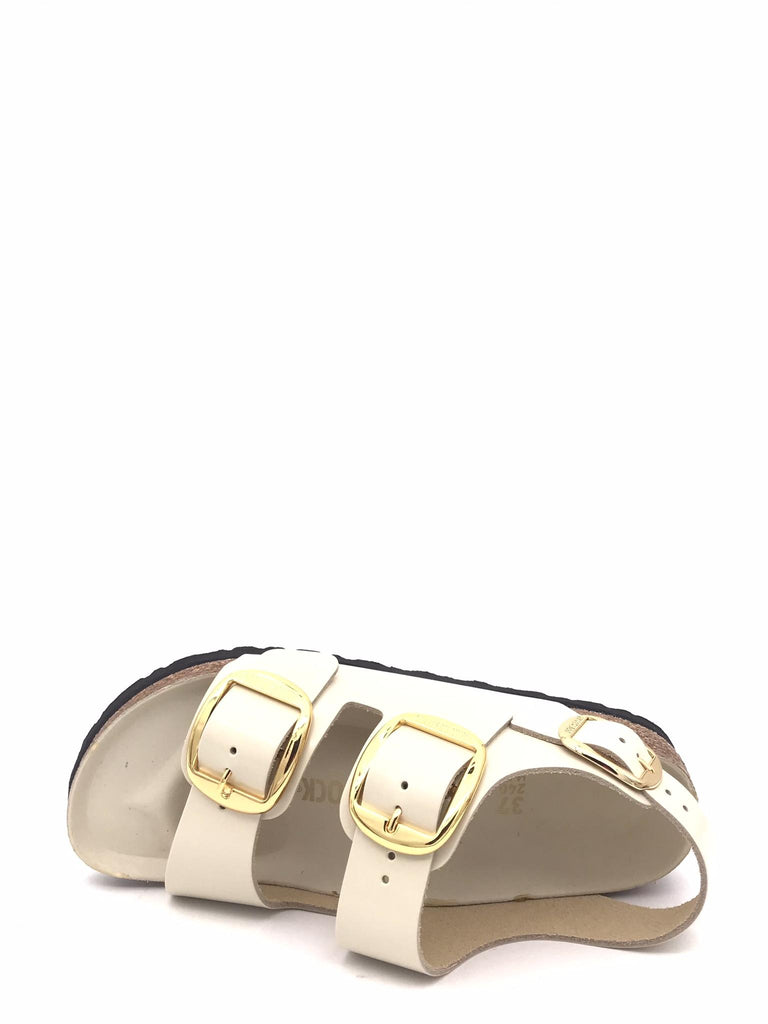 Sandalo Milano big buckle ecrù