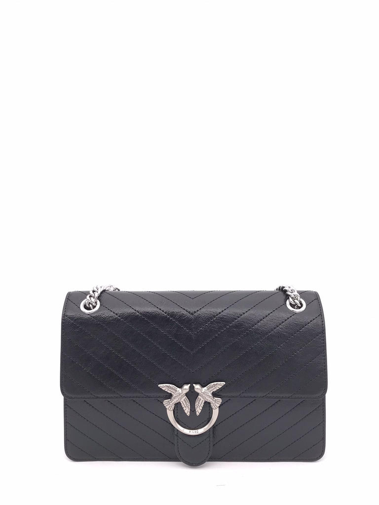 Borsa love one classic light nero wrinkle 106174 A2JCNERO PINKO 