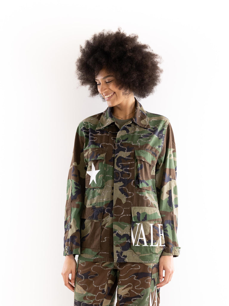Giacca militare donna limited edition camouflage  fake BUS25901 CAMOUFLAGE BRAND UNIQUE 