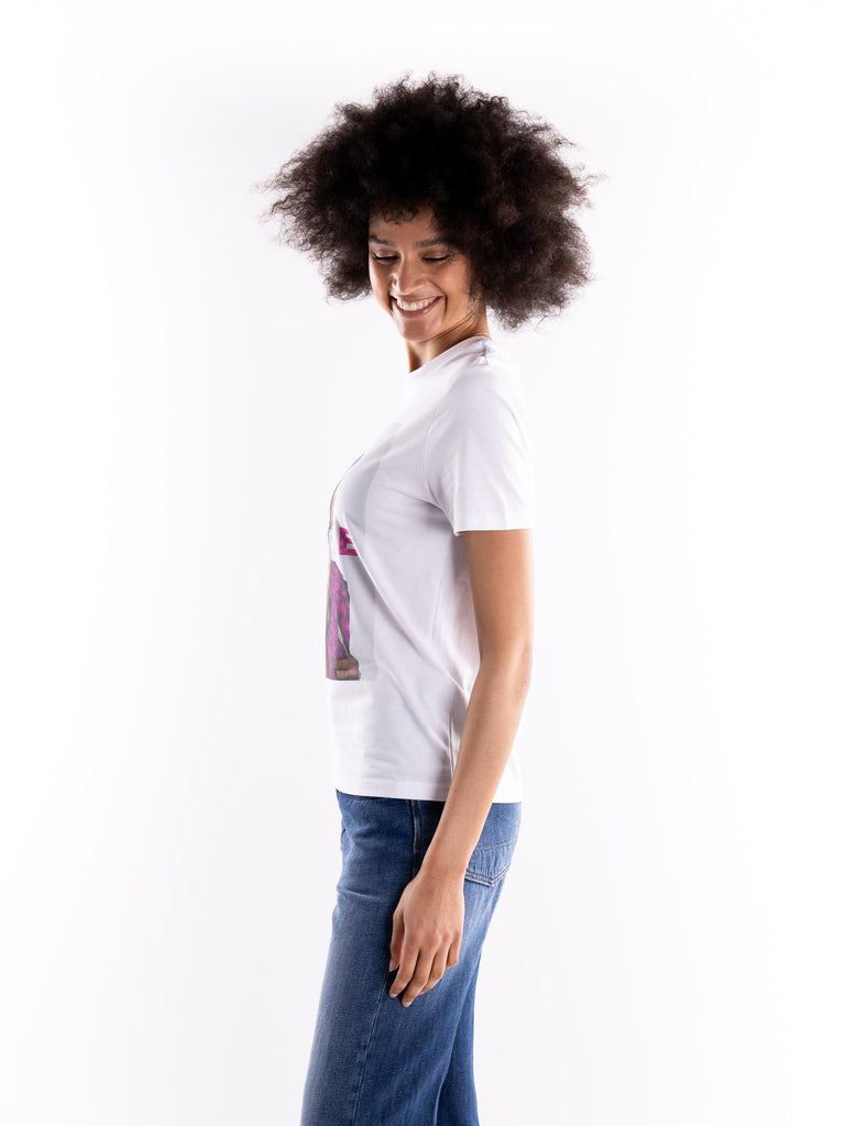 t-shirt donna stampa Crui UTEE 837BIANCO ELITE' 