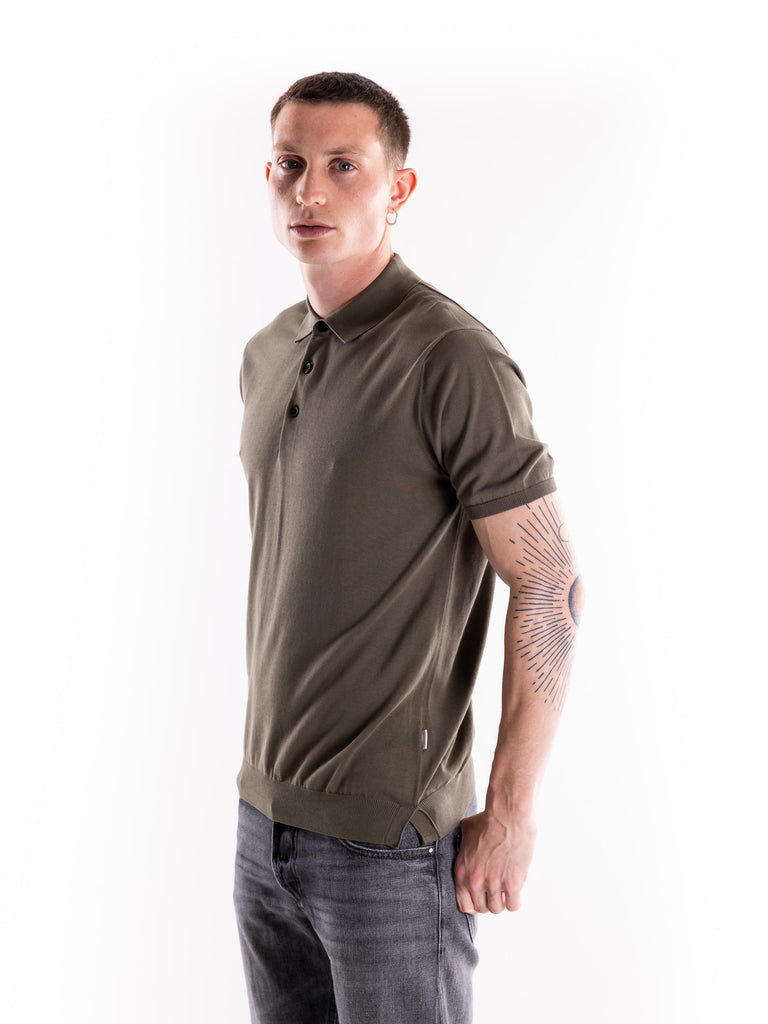 Maglia uomo polo Nito in filo verde militare NITO/1 VERDE MILITARE PEOPLE OF SHIBUYA 