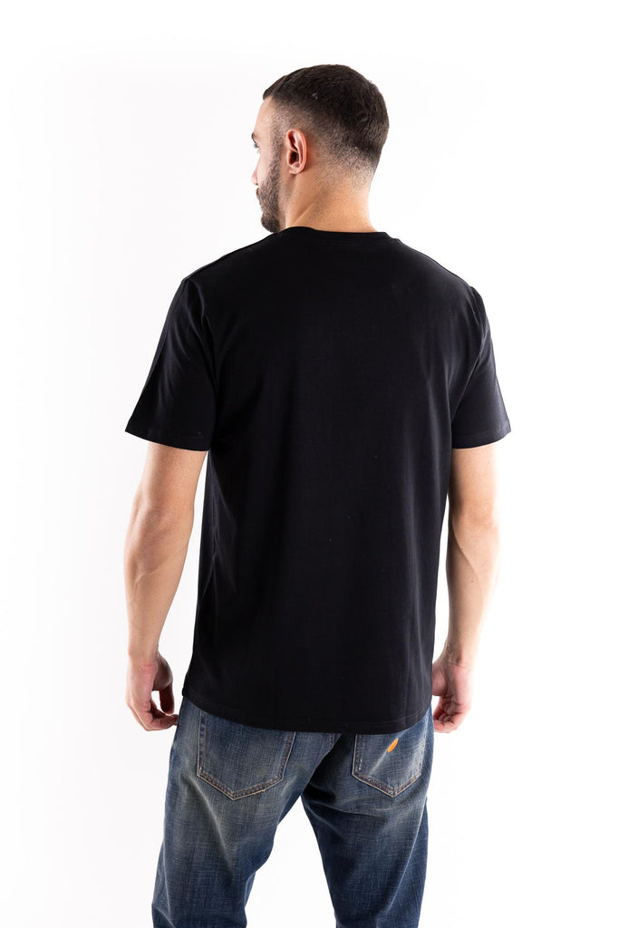 T-shirt in cotone nero con stampa tennis court MAN/SUPERICON TENNIS COURTNERO BASTILLE 