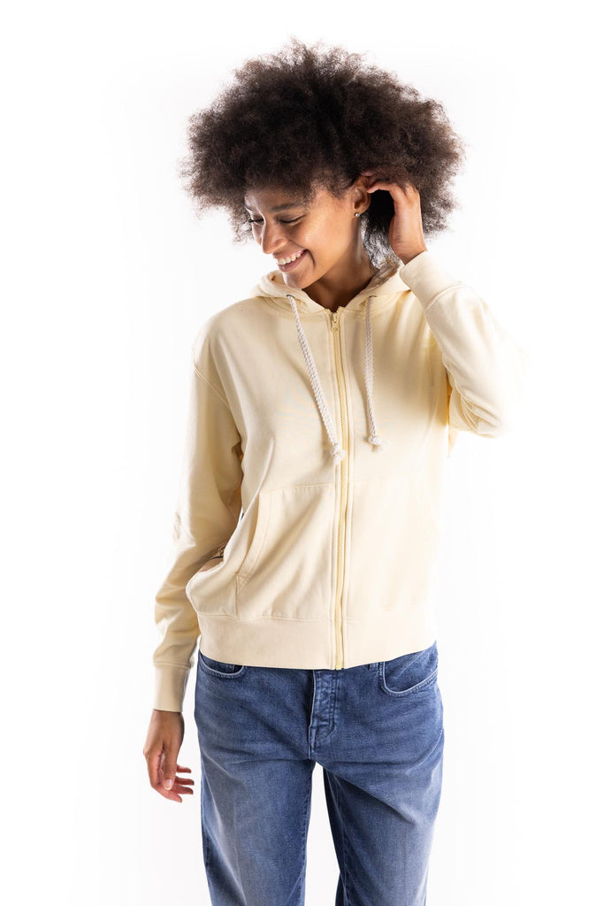 Felpa full zip con cappuccio crema TOCOW HFZ HOODIECREMA TOOCO 