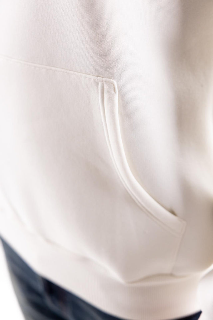 Felpa con cappuccio con stampa Fraom the back bianca HOODIE FROM THE BACKBIANCA BASTILLE 