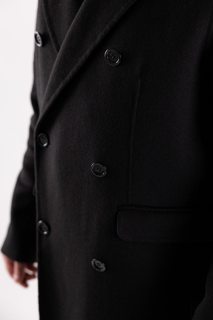 Cappotto lungo over nero NZ03 NERO PAOLO PECORA 