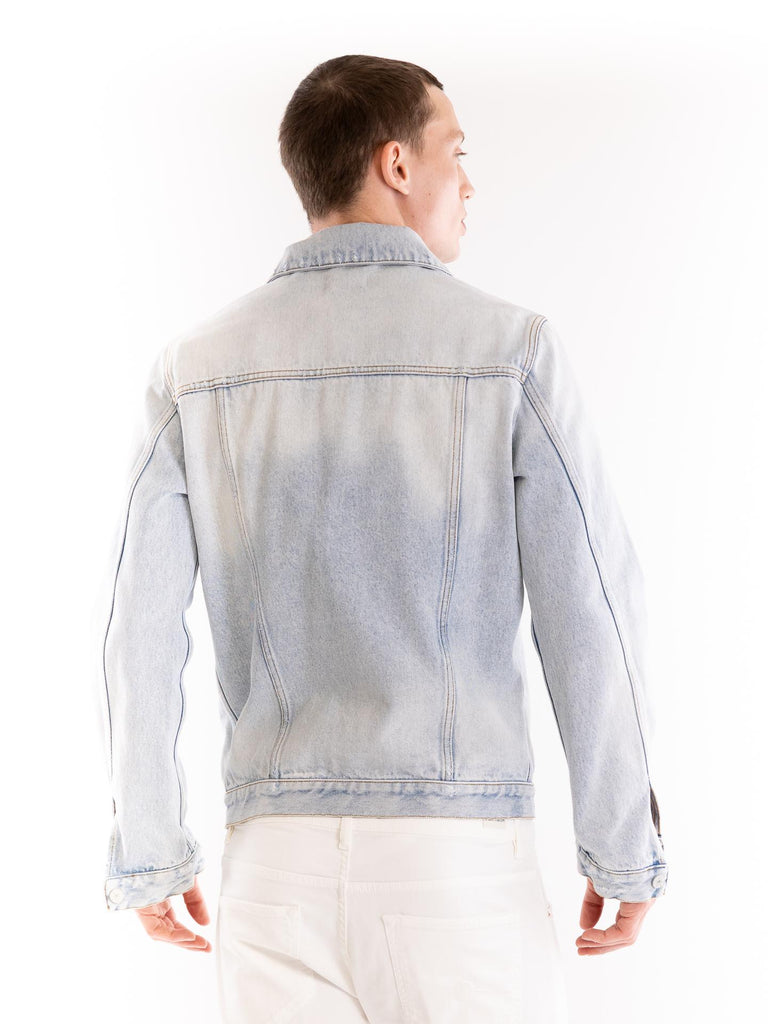 Giubbetto uomo in denim blu chiaro LIONE BLU DON THE FULLER 