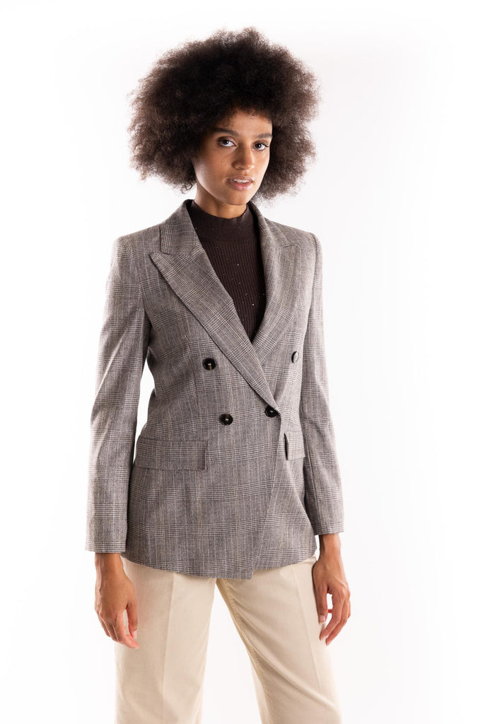 Blazer Rob doppiopetto fluido grigio 2523046081200 001GRIGIO MARELLA 
