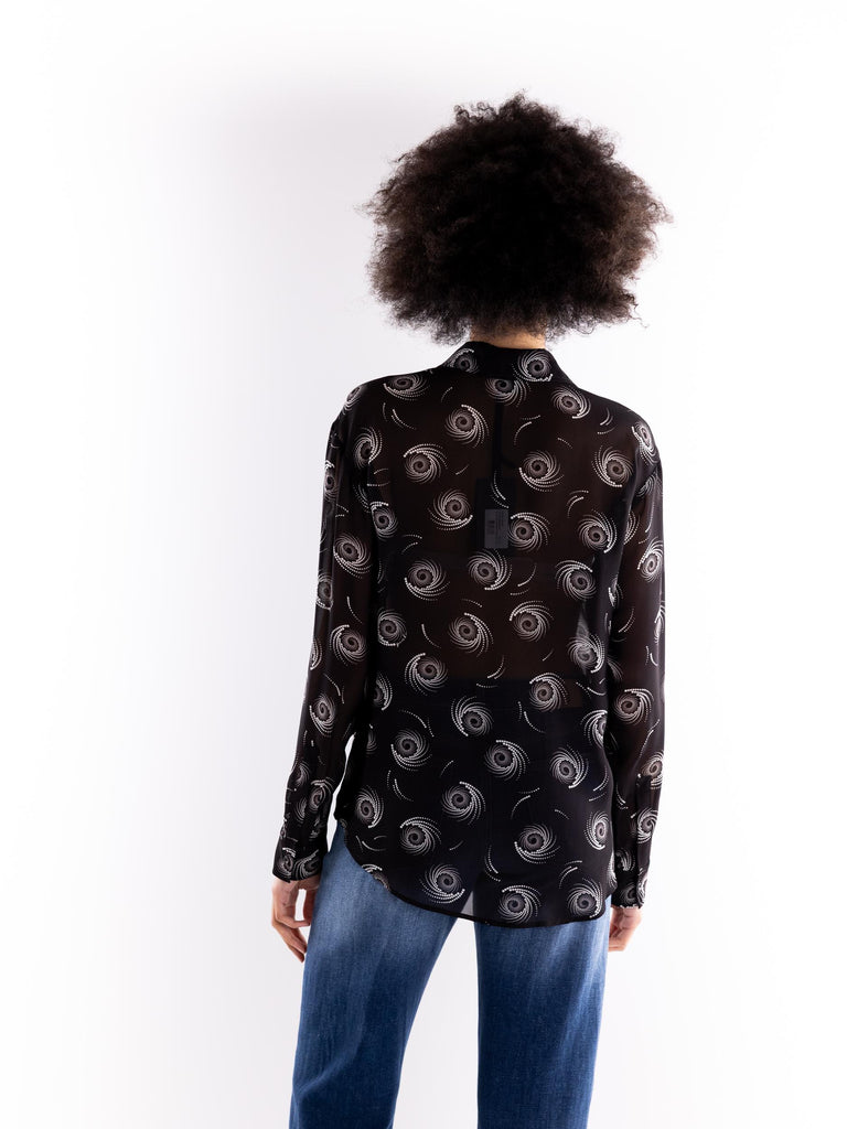 Camicia donna Fortini nera 104401 A272ZZ2 PINKO 