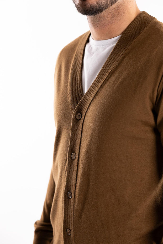 Maglia cardigan finezza 16 nocciola A005 NOCCIOLA PAOLO PECORA 