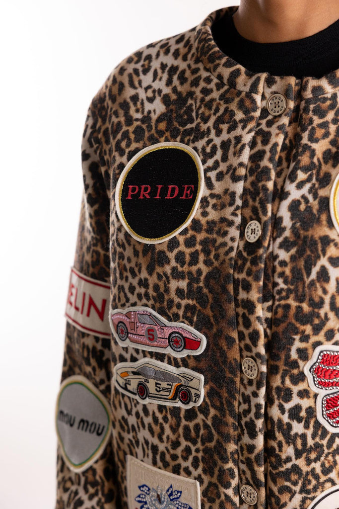 Felpa macula patch fake 15122 LEOPARDATO 5 PROGRESS 