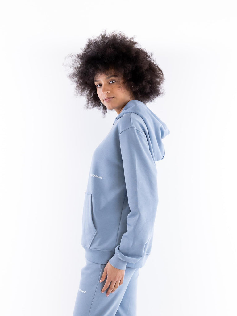 Felpa donna cappuccio azzurro polvere HMABW01401 TMTF0009BL50 HINNOMINATE 
