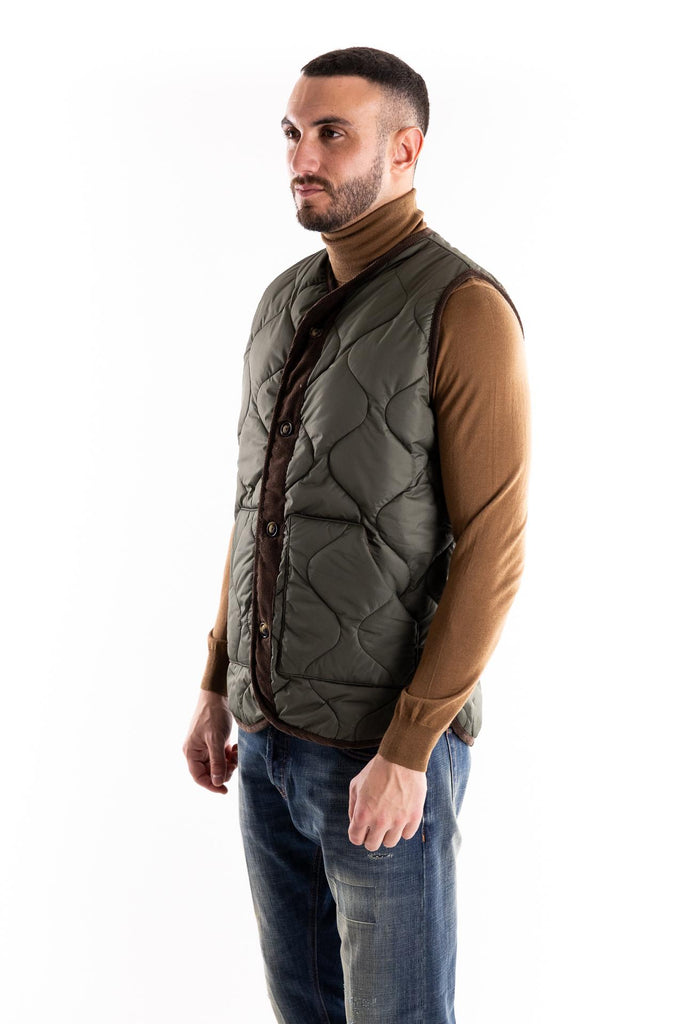Gilet smanicato verde militare FW250167A VERDE MILITARE IN THE BOX 
