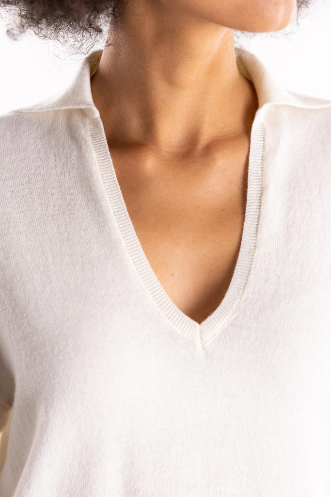 Maglia over misto lana panna con tasconi MGKD11001 PANNA AKEP 
