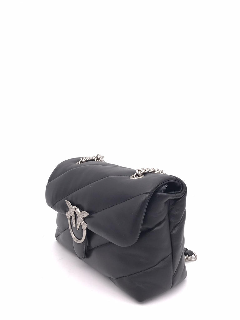 Borsa media love puff maxi quilt nera 100038 A0F2-Z99ONERO PINKO 