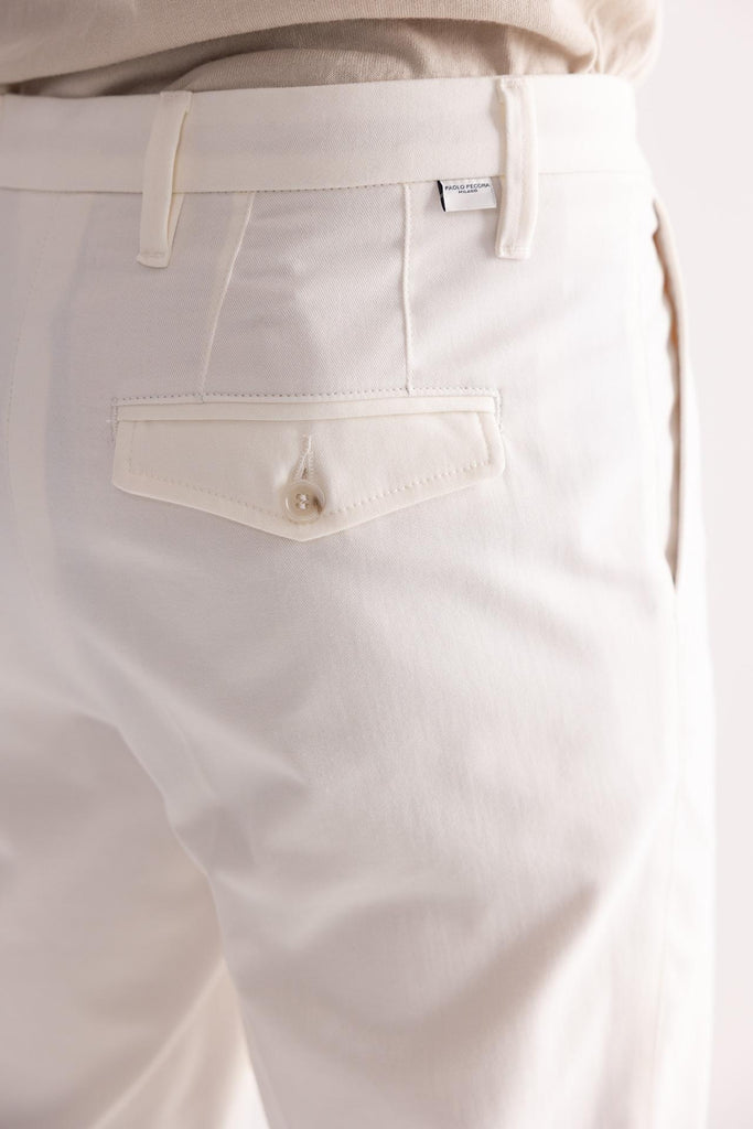 Pantalone japan panna B121 PANNA PAOLO PECORA 