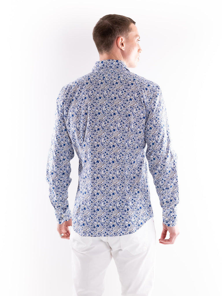 Camicia uomo in fantasia floreale su base bianca OLEANDRO 3326MULTICOLOR PORTOFIORI 