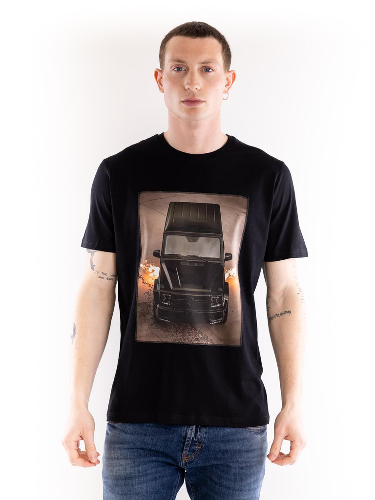 T-shirt uomo Black fire nera MAN/SUPERICON BLACK FIRE BASTILLE 