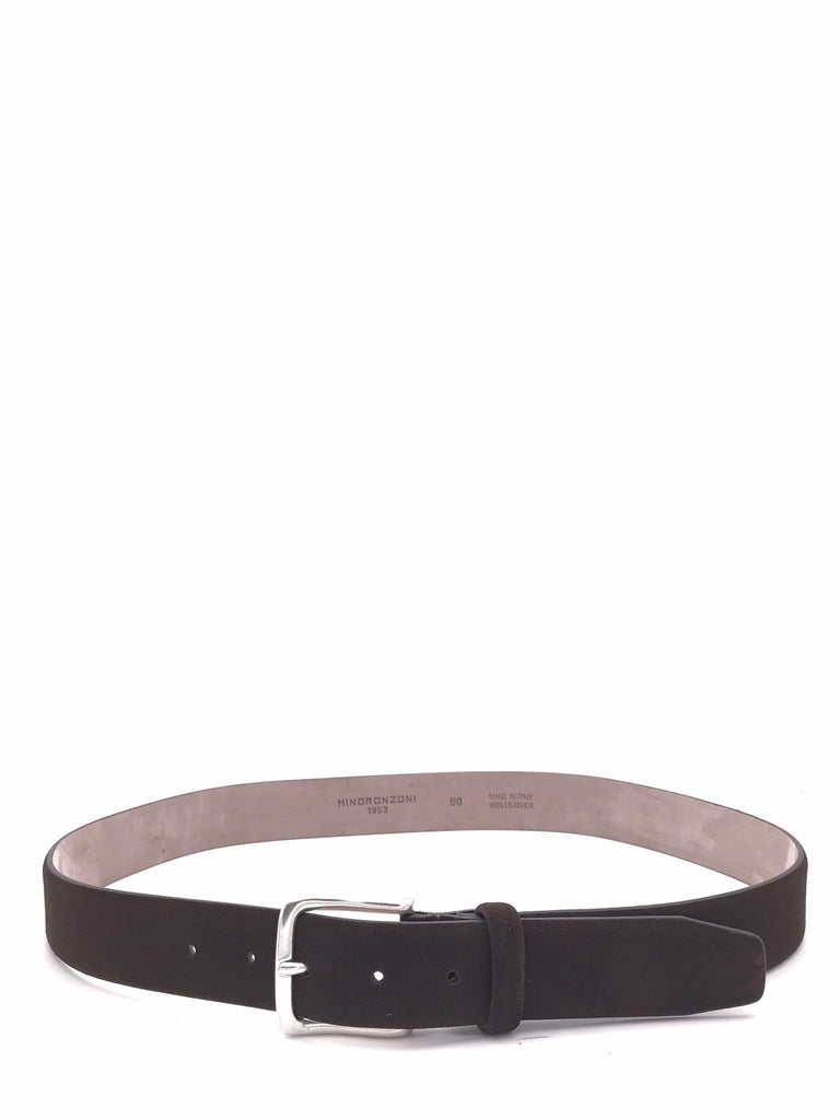 Cintura classica in camoscio marrone MRF2511C40 MARRONE MINORONZONI 