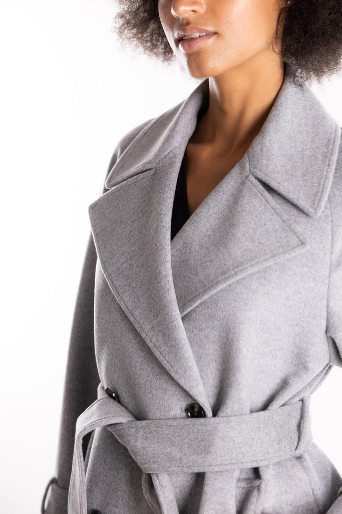 Cappotto Tenna in drap di lana e cashmere grigio melange 2523016071200 002GRIGIO MARELLA 
