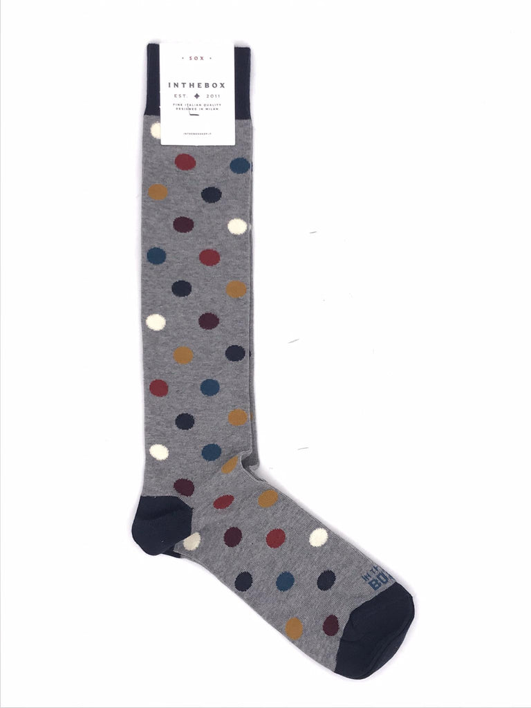 Calzini lunghi pois grigio FW240032 GRIGIO IN THE BOX 