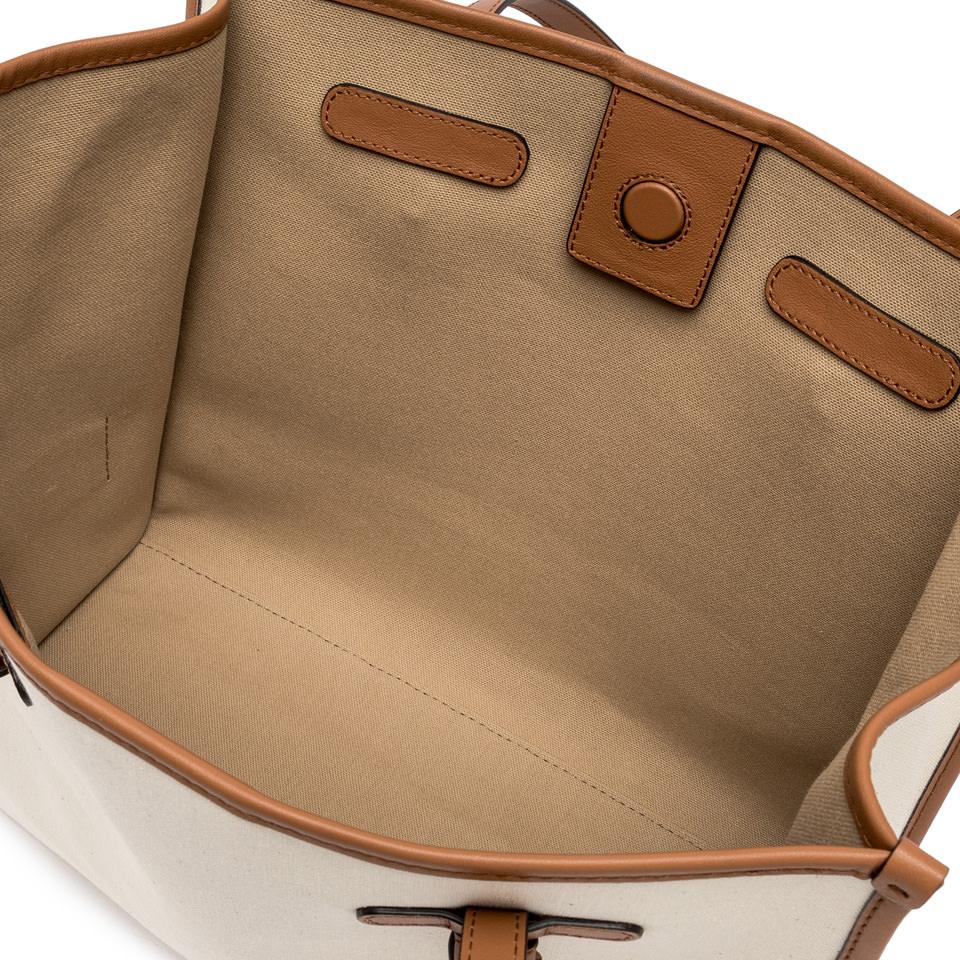 Borsa Marcella canvas panna-corda-caramel BS6850 PANNA/CORDA GIANNI CHIARINI 