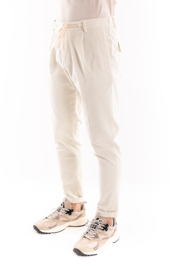 Pantalaccio l'uccello in velluto bianco OF1F2W4I009 BIANCO OUTFIT 