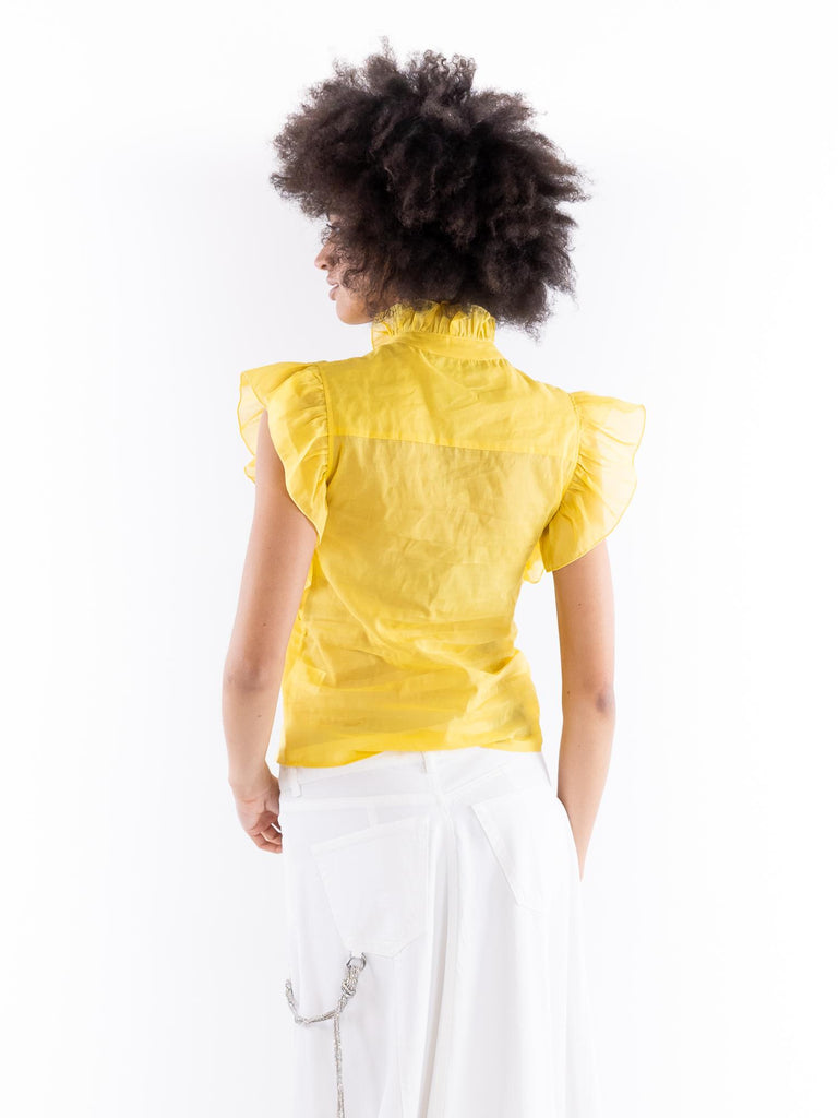 Camicia smanicata Ruffles gialla 14011 RUFFLESGIALLO 5 PROGRESS 