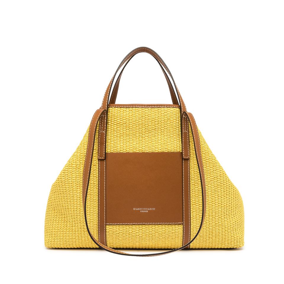 Borsa Superlight paglia intrecciata gialla BS10356 GIALLO GIANNI CHIARINI 