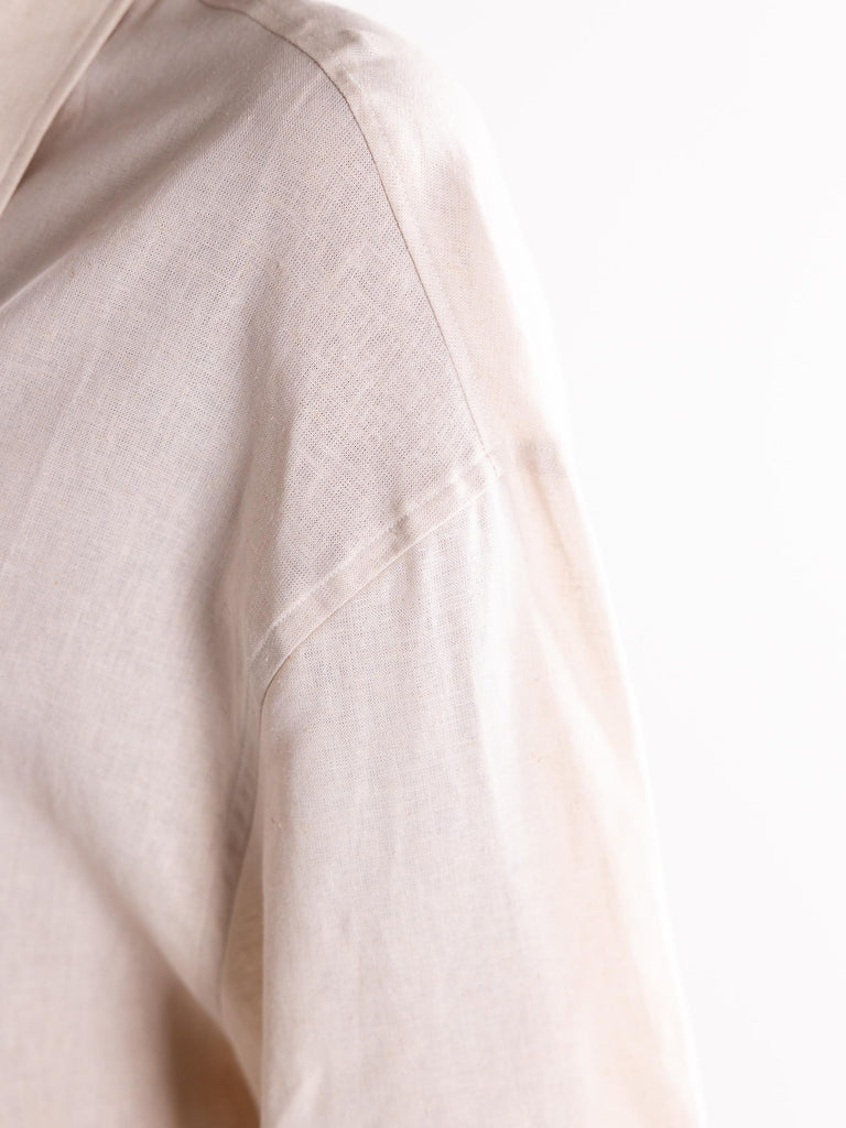 Camicia over in lino ecrù HMABW01846 PTTS0273BI12 HINNOMINATE 