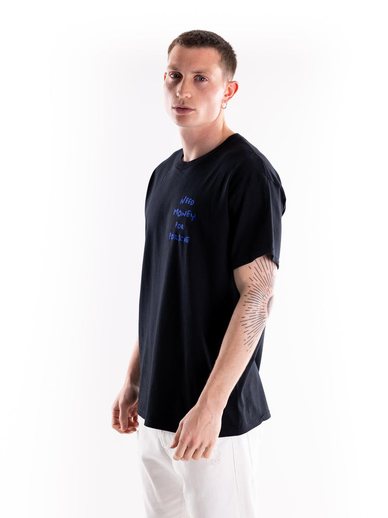 T-shirt uomo nera  ricamo Need DMHX/008 NERO DESIGN NOTHING 