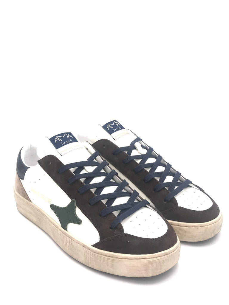 Sneakers Slam bianca-marrone 4354 BIANCA-MARRONE AMA BRAND 