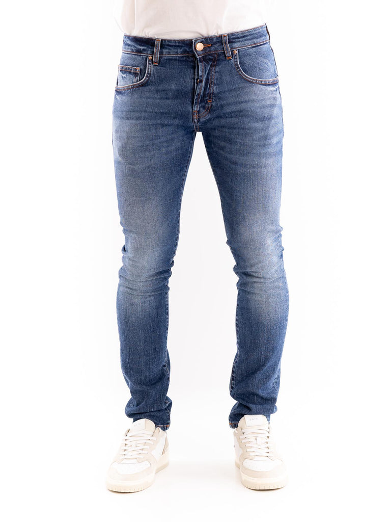 Jeans uomo modello Milano blu scuro slavato M2S4016 DTFUTBLU DON THE FULLER 