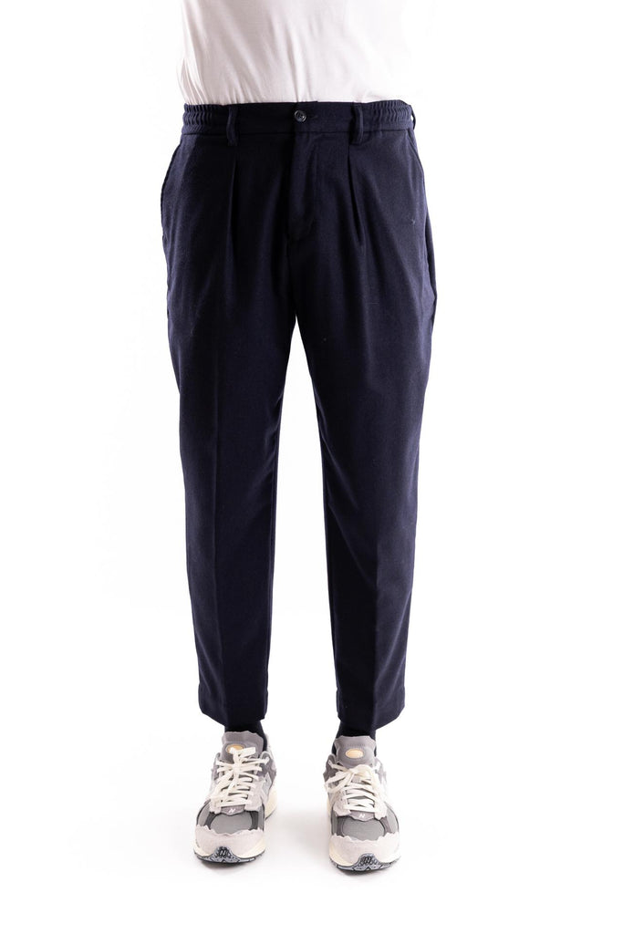 Pantalaccio in tessuto misto lana blu W5U101 BLU THE EDITOR 