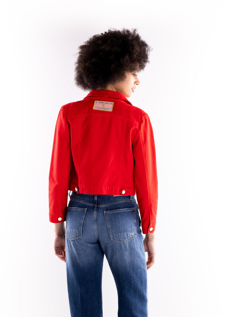 Giubbino in denim rosso FONZYE ROSSO IL THE' DELLE 5 
