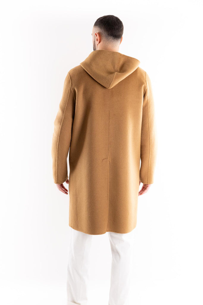 Cappotto lungo con cappuccio cammello NZ01 CAMMELLO PAOLO PECORA 