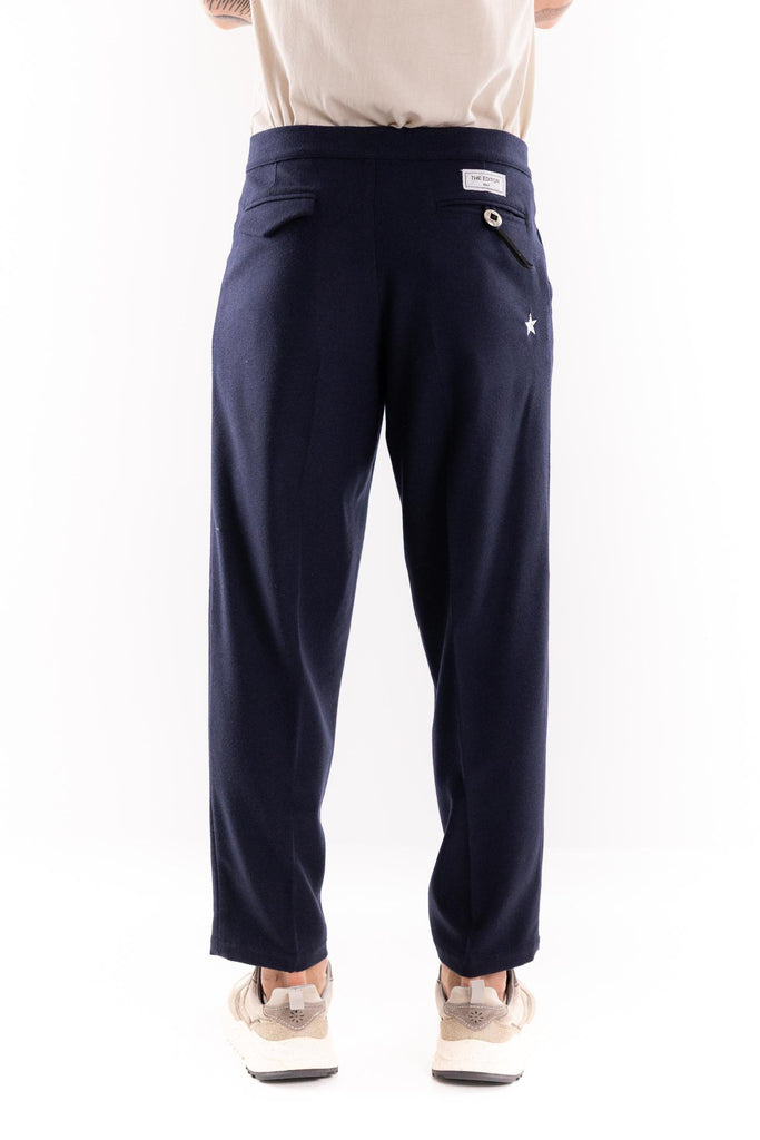 Pantaloni uomo in lana blu A2U105 BLU THE EDITOR 