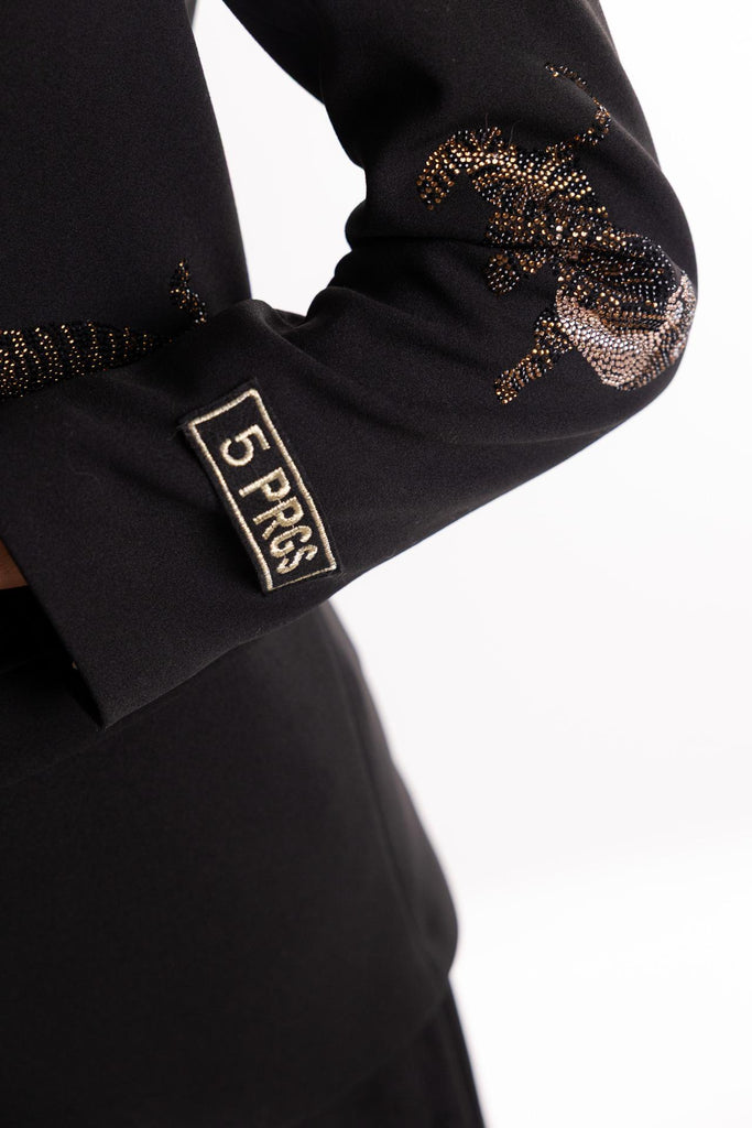 Giacca swarovski panther nera Galleria14