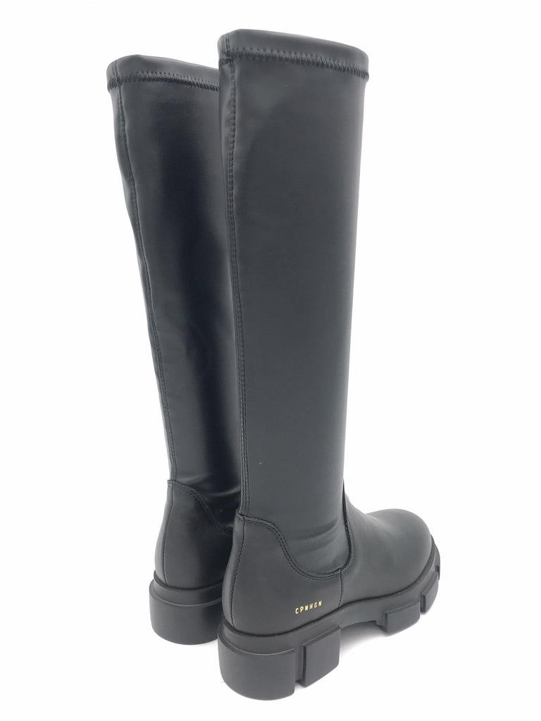 Stivale elasticizzato in pelle nera CPH556 NERO COPENHAGEN 