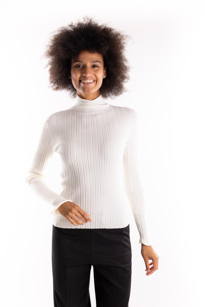 Maglia Iato lupetto a costine panna 2523366092200 003PANNA MARELLA 