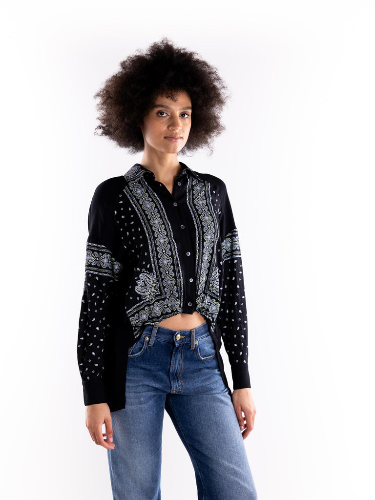Tシャツ・カットソー PINKO FW24 CAMICIA (103708A273 ZZ1) Pinko camicia in seta | ANSWEAR.it