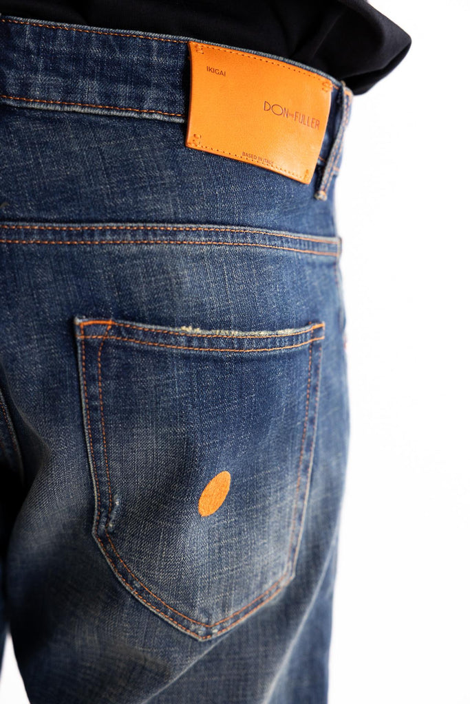 Jeans yaren blu scuro sabbiato M2F5013 BLU SCURO DON THE FULLER 