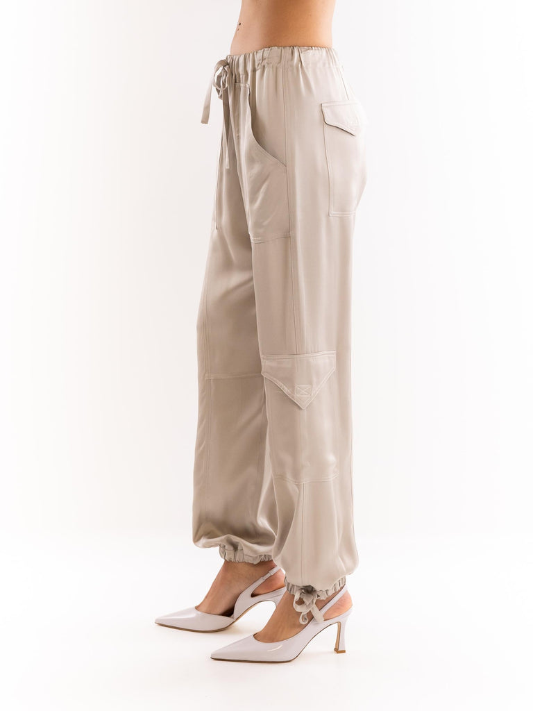 Pantalone cargo donna taupe PTKD09170 V1TAUPE AKEP 