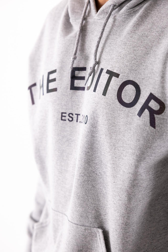 Felpa con cappuccio grigio melange W3U810 GRIGIO THE EDITOR 